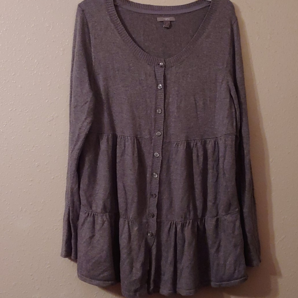 Gray cardigan